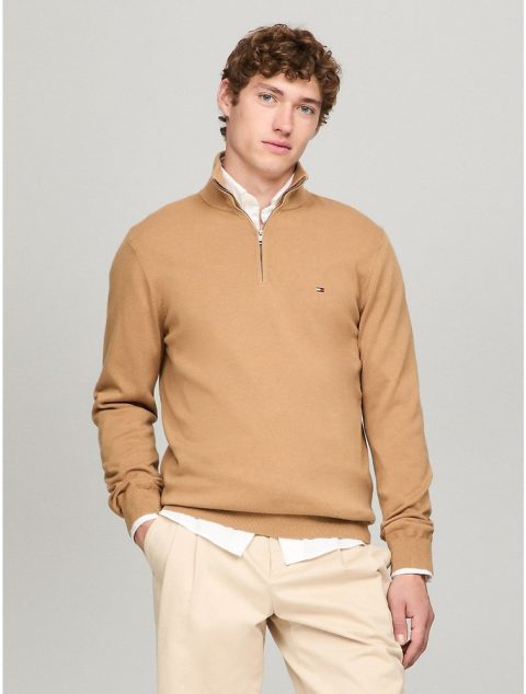 Tommy Hilfiger Men’s Flag Logo Quarter-Zip Sweater 7805743300668