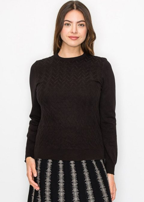Soft Chevron Pattern Sweater 7832947064892