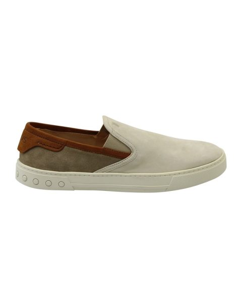 Tod’s Slip On Low Top Sneakers in Beige Suede 7703702044732