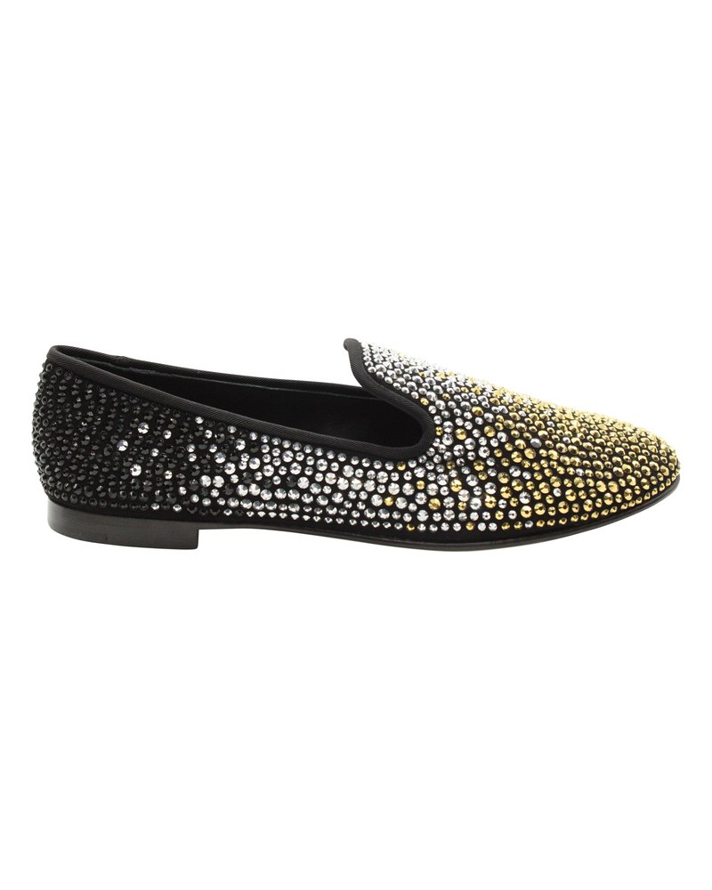 Giuseppe Zanotti Studded Smoking Slippers in Black Suede 7703702732860