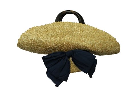 Eugenia Kim Flavia Bow Hat Bag in Brown Straw 7703703978044