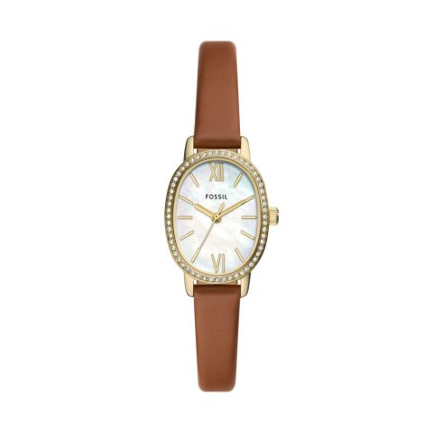 Fossil Women’s Penny Three-Hand, Gold-Tone Stainless Steel Watch 7805800185916