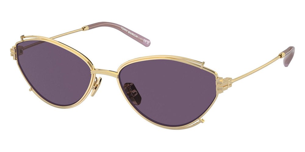 Tory Burch Women’s 55mm Shiny Light Gold Sunglasses 7805800284220