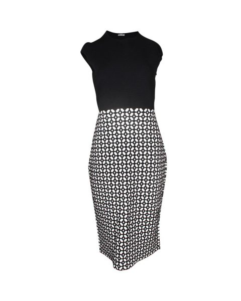 Alexander McQueen Printed Above-Knee Dress in Black Viscose 7703707320380