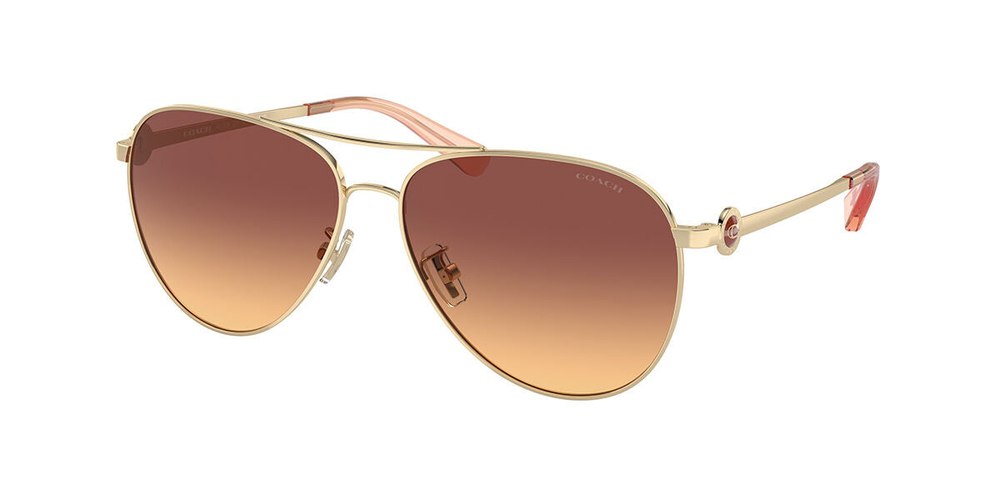 Coach Women’s 58mm Shiny Light Gold Sunglasses 7805800513596