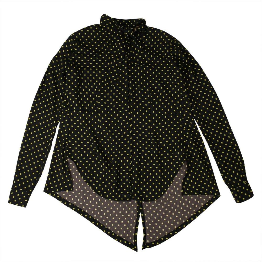 Unravel Project Polka Dot Tuxedo Shirt – Black