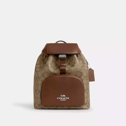 Coach Outlet Pace Large Backpack In Signature Canvas 7704193663036