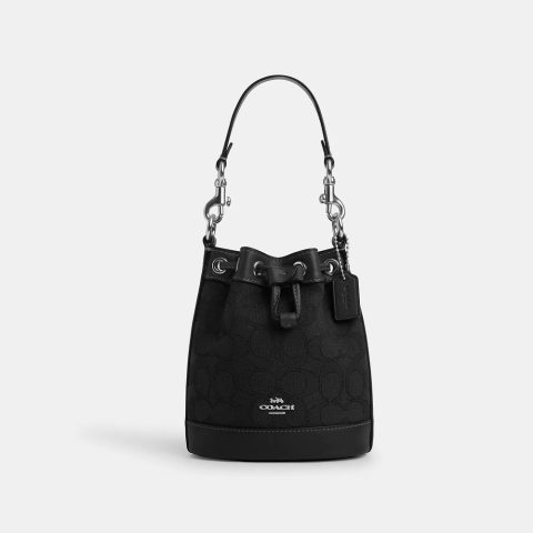 Coach Outlet Mini Bucket Bag In Signature Jacquard 7704197726268