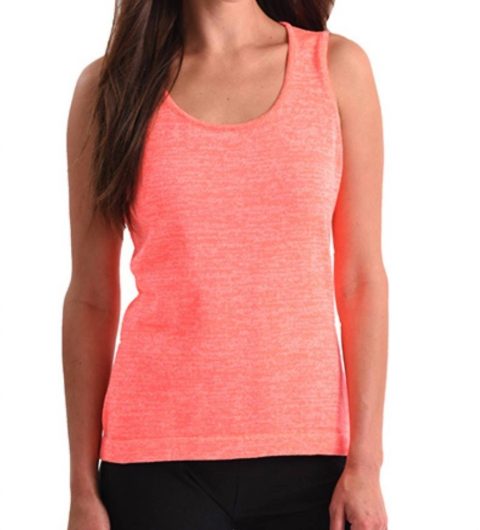 Heathered Bra-Friendly Tank Top In Coral