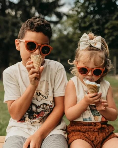 Sustainable Kids Polarized Sunglasses – Rust