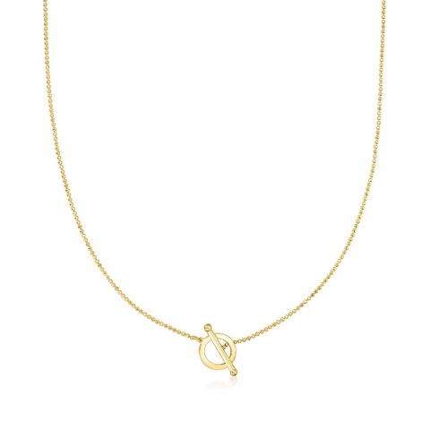 RS Pure by Ross-Simons Italian 14kt Yellow Gold Toggle Necklace