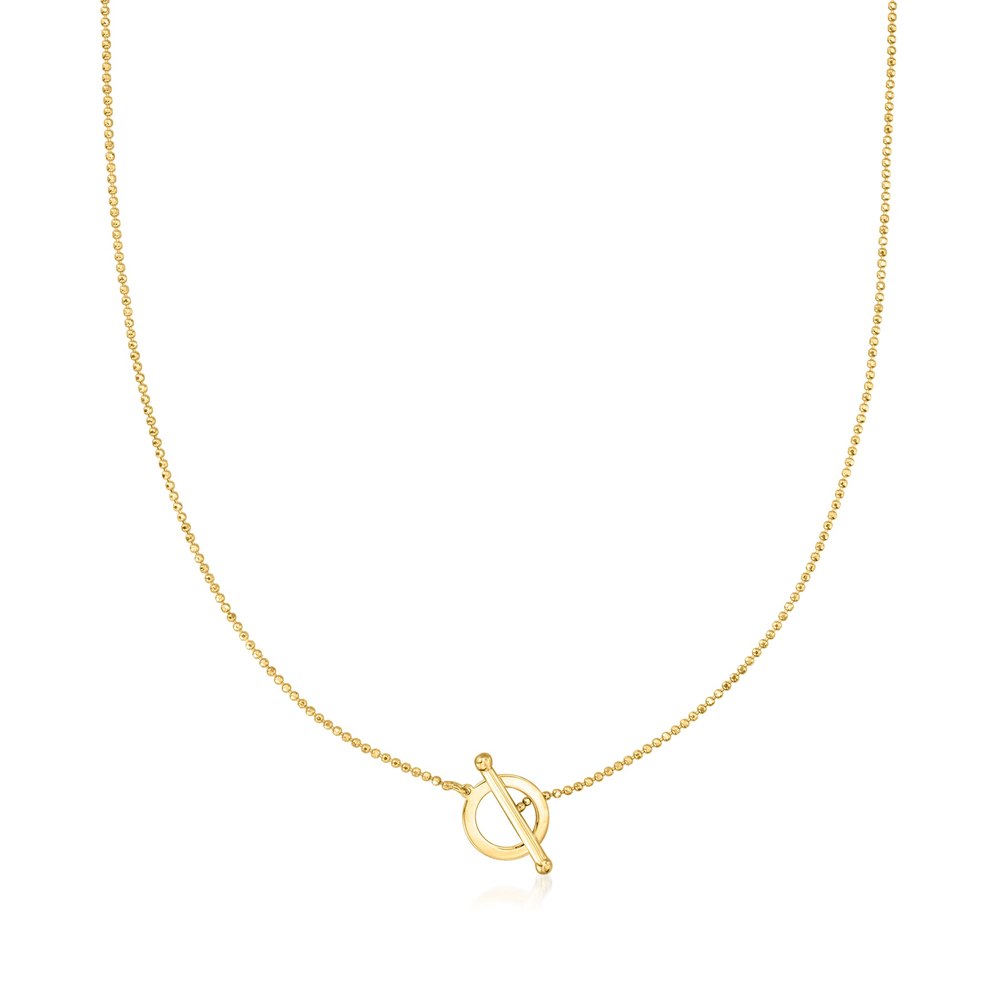 RS Pure by Ross-Simons Italian 14kt Yellow Gold Toggle Necklace