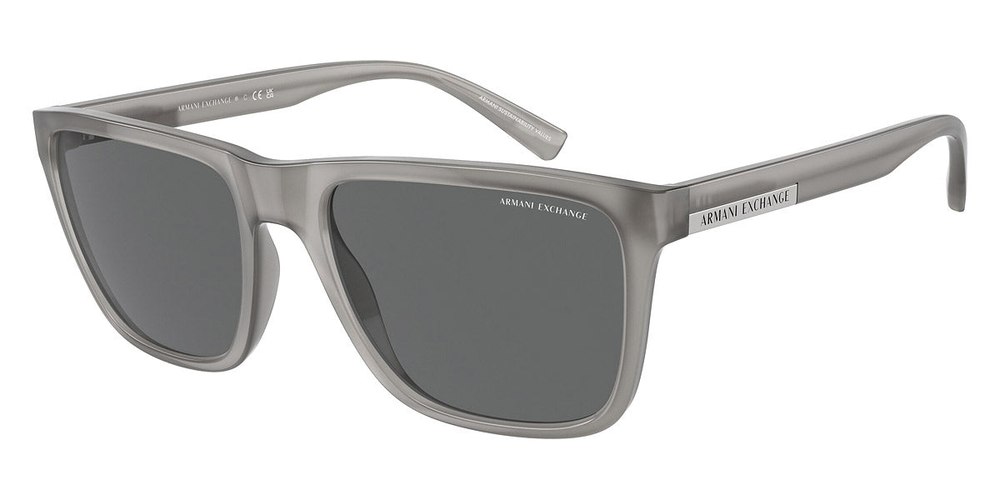 Armani Exchange Men’s 57mm Shiny Opaline Grey Sunglasses 7805806444604