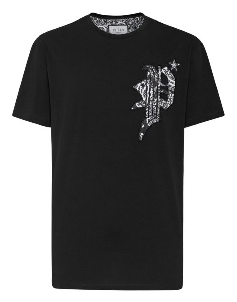 T-shirt Round Neck SS Paisley Gothic Plein 7805805658172