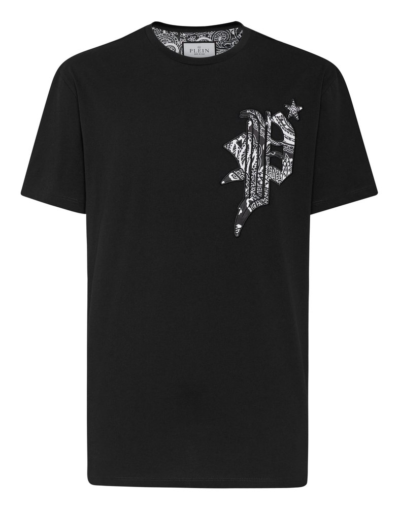 T-shirt Round Neck SS Paisley Gothic Plein 7805805658172