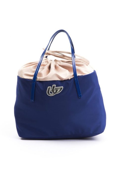BYBLOS Chic Fabric Shopper Tote with Patent Women’s Accents