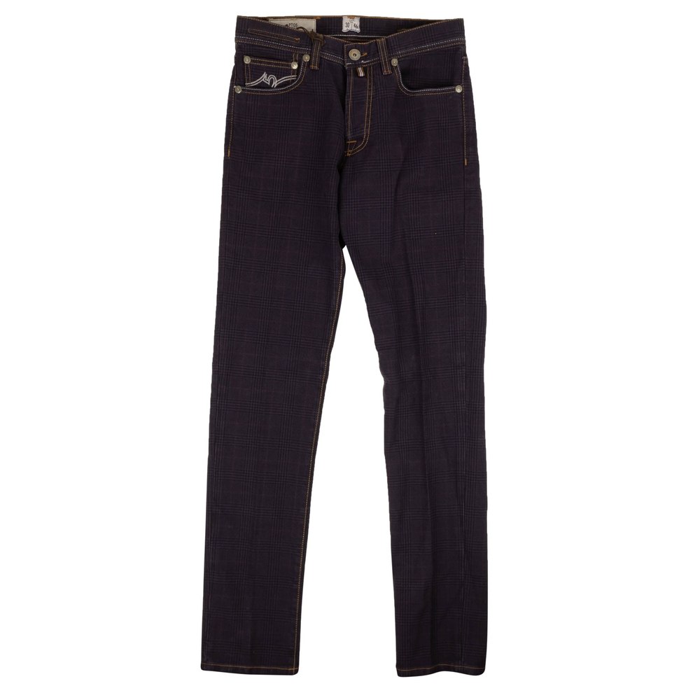 Pantaloni Torino Plaid Italian Selected Denim Jeans – Purple