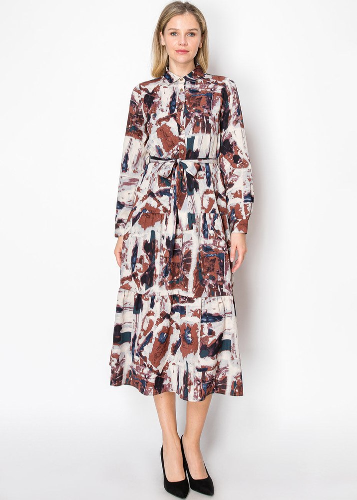 Autumn Palette Shirt Dress 7833133744188