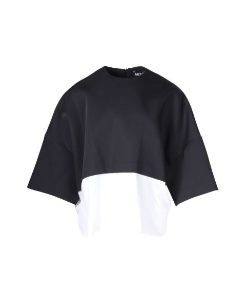 Jacquemus Le T-shirt Chemise Colorblock T-shirt in Navy Blue Cotton 7704385716284