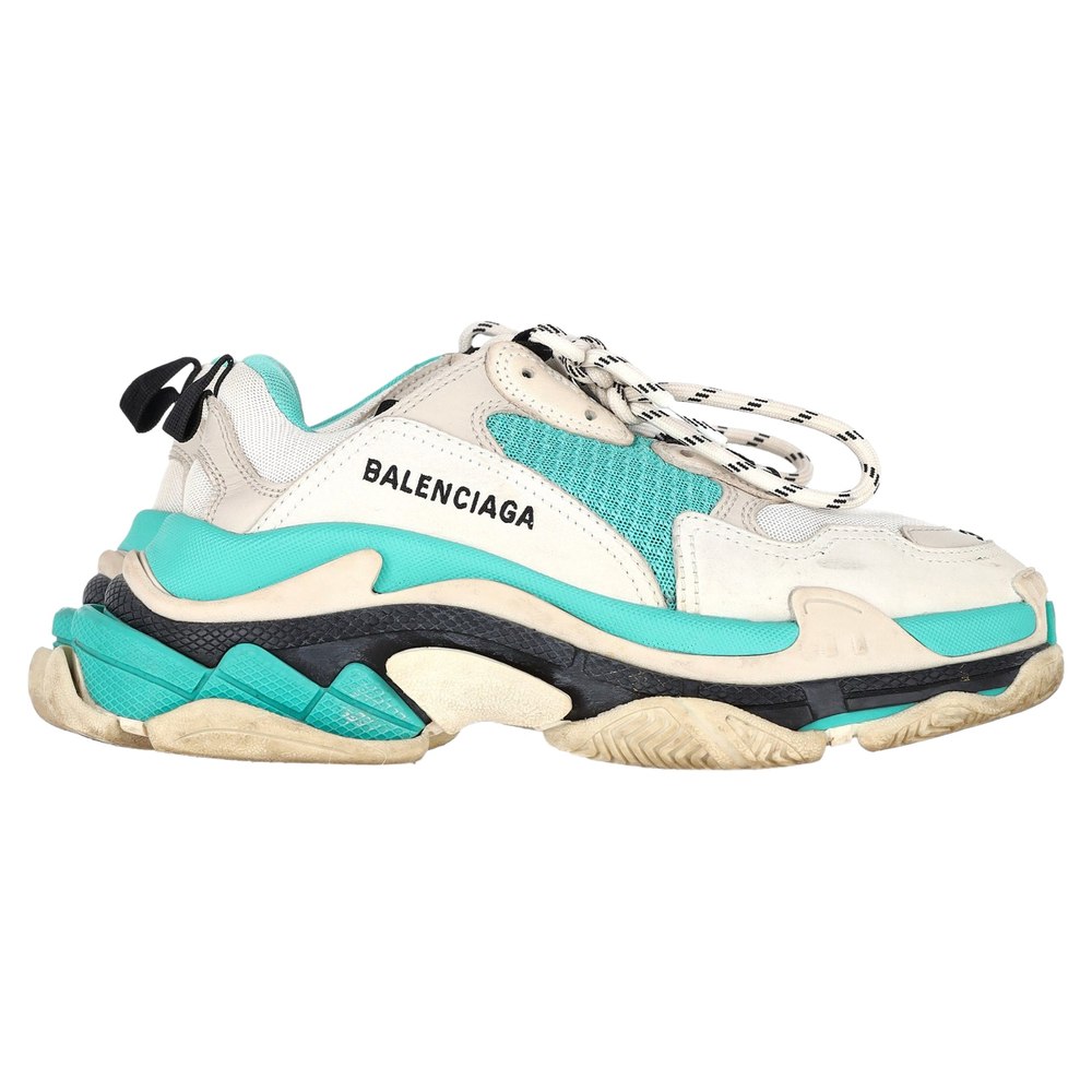 Balenciaga Triple S Sneakers in Turquoise Polyester 7833138462780