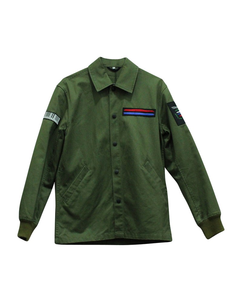 Opening Ceremony Symphony Patch Coach Jacket in Green Cotton 7833142853692