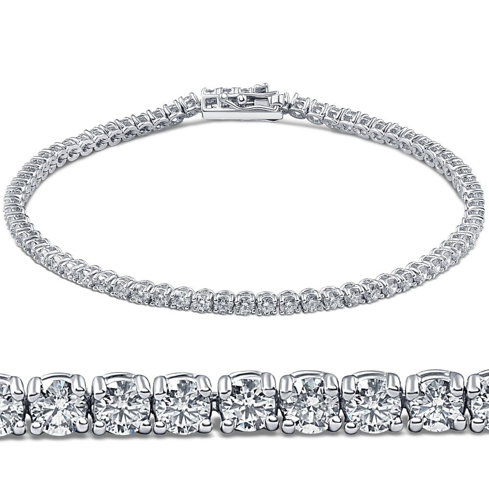 3ct. Round Cut Diamond Tennis Bracelet In 14k White Gold 7