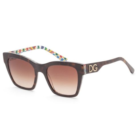 Dolce & Gabbana Women’s 53mm Havana On White Barrow Sunglasses 7805813981244