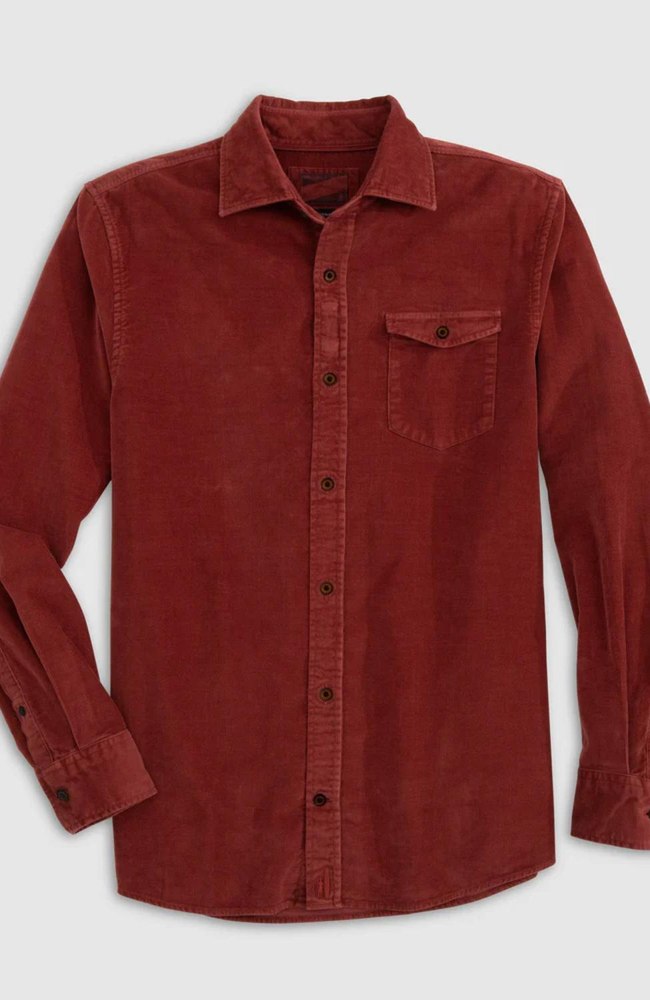 Kodiak Hangin’ Out Corduroy Shirt In Malibu Red