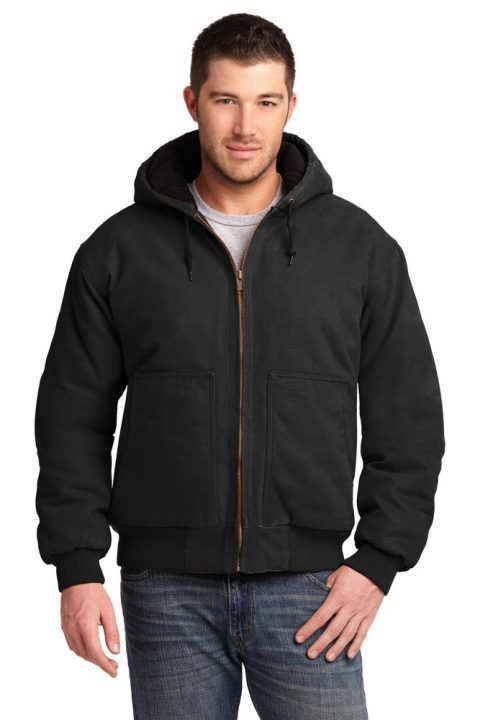 CornerStone Men’s Washed Duck Cloth Insulated Hooded Work Jacket – CSJ41
