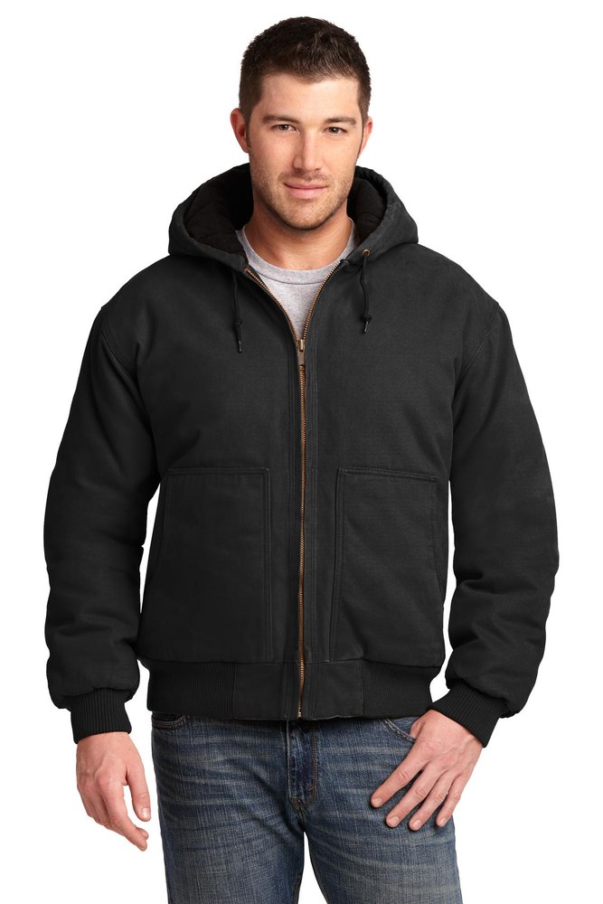 CornerStone Men’s Washed Duck Cloth Insulated Hooded Work Jacket – CSJ41