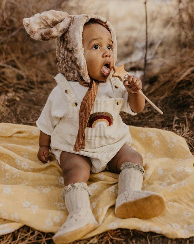 Rainbow Corduroy Baby Romper
