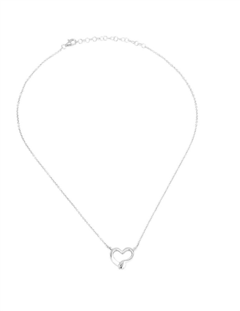 Straight To The Heart Necklace In Silver
