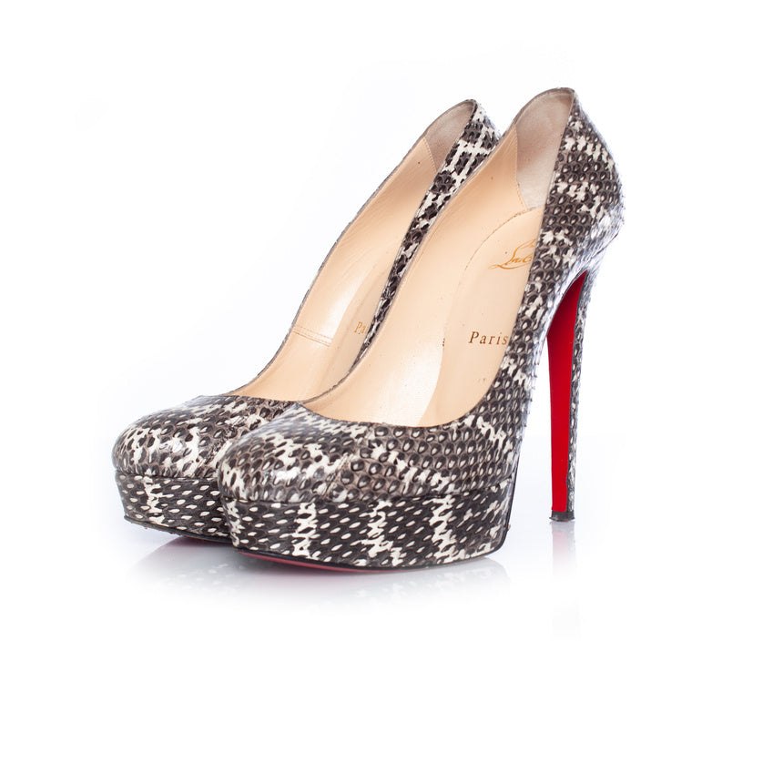 Bianca python platform pumps 7833149243452