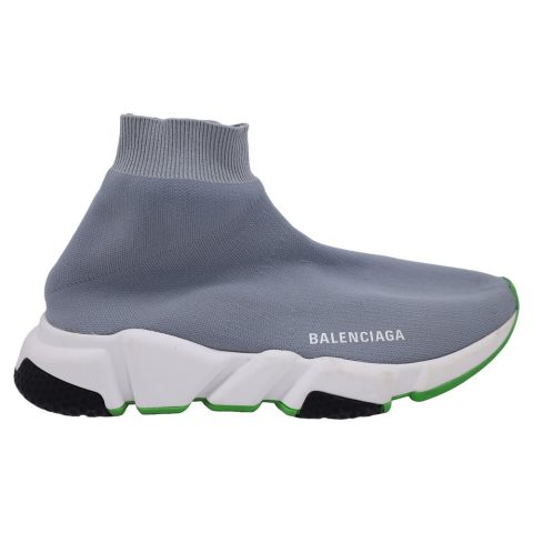 Balenciaga Speed Trainer Shoes in Grey Polyester 7833149833276