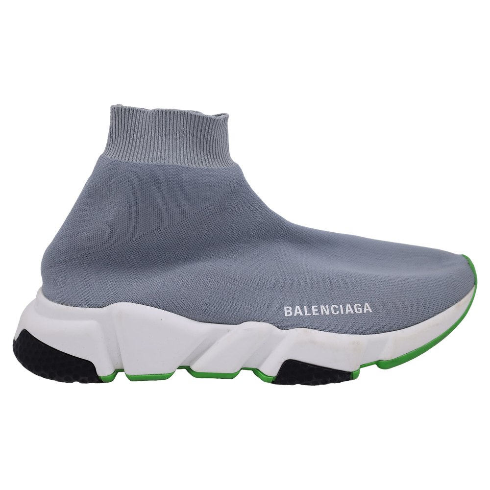 Balenciaga Speed Trainer Shoes in Grey Polyester 7833149833276