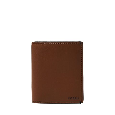 Fossil Men’s Joshua Cactus Leather Front Pocket Wallet, ML4462210