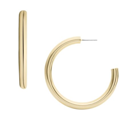 Fossil Women’s Gold-Tone Brass Hoop Earrings 7805819322428
