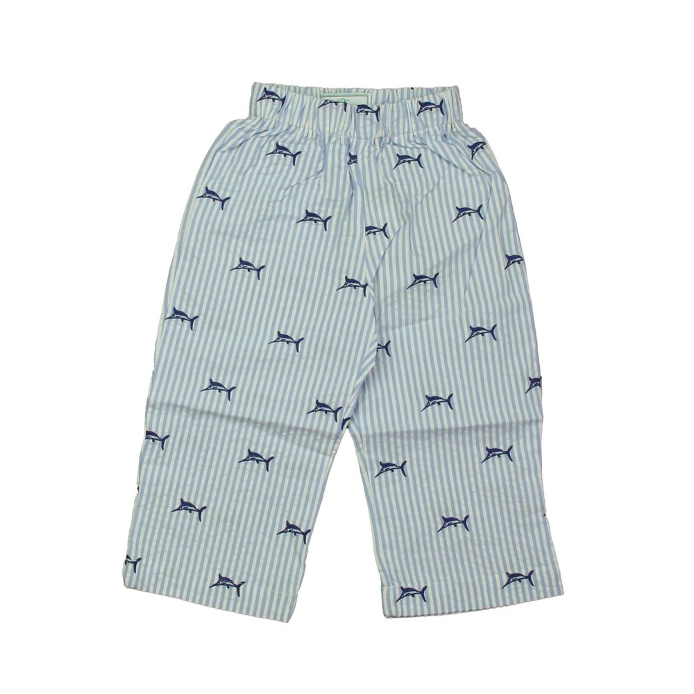 Classic Prep Girls Marlins on Blue Seersucker Corduroy Pants Size: 12-24 Months 7805818667068