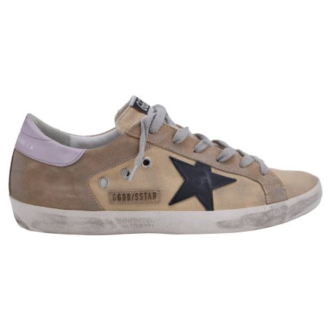 Golden Goose Superstar Low-Top Sneakers in Brown Canvas and Suede 7833152946236