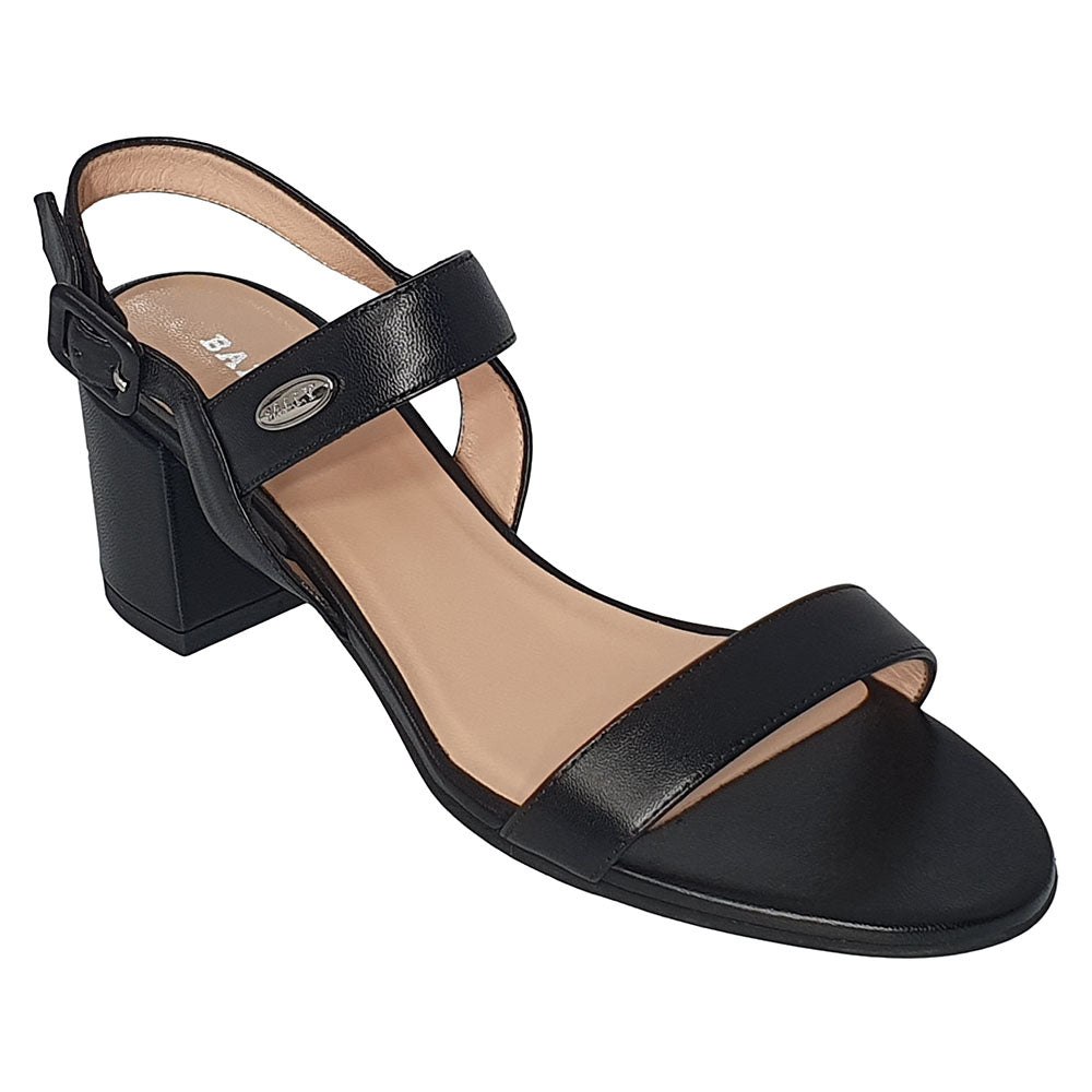 Bally Carlas 6234126 Women’s Black Lamb Leather Heeled Sandals