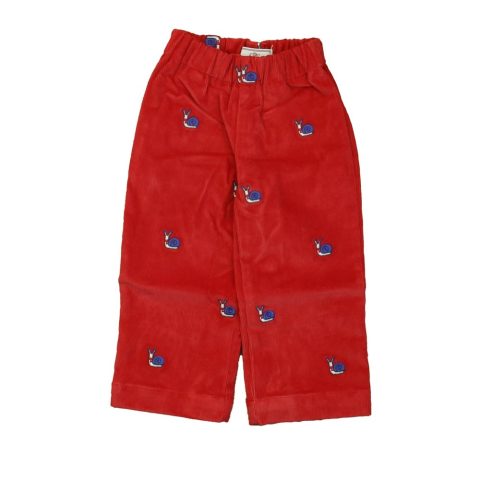 Classic Prep Boys Post Box Red Snail Corduroy Pants 7805820141628