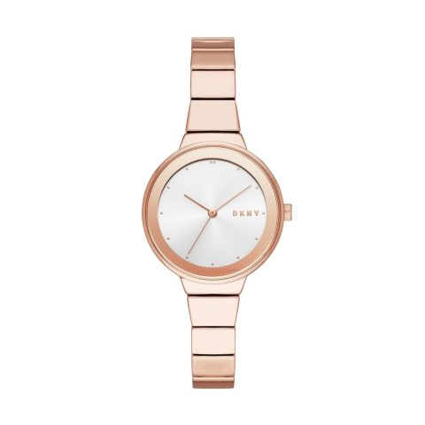 DKNY Women’s Astoria Three-Hand Rose Gold-Tone Watch