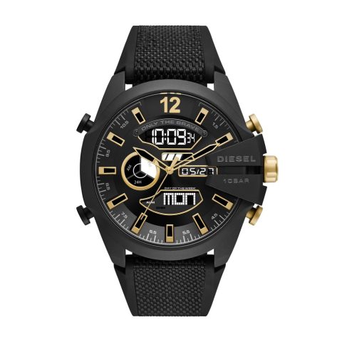 Diesel Men’s Mega Chief Anadigi, Black-Tone Stainless Steel Watch