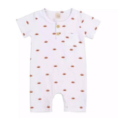 White Sunset Short Sleeve Romper