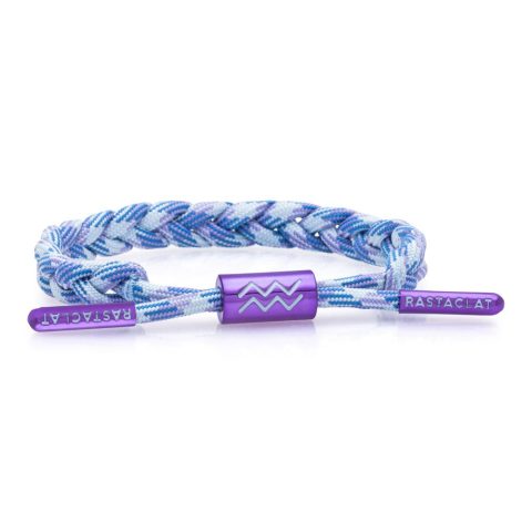 Rastaclat Original Hand Braided Zodiac (Aquarius) Adjustable Bracelet