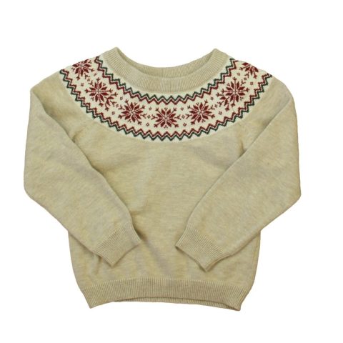 Edgehill Collection Girls Khaki | Red | Green Sweater 7805821255740