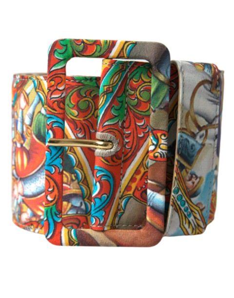 Dolce & Gabbana multi Carretto Fabric Wide Waist Women’s Belt