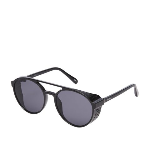 Fossil Men’s Round Sunglasses
