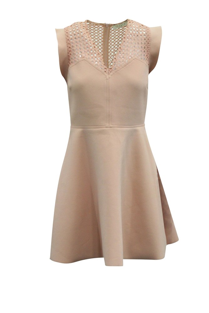 Sandro Paris Dress with Eyelets in Pink Polyester 7833160384572