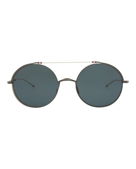 Round-Frame Metal Sunglasses